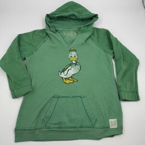 Oregon Ducks Women's Puddles The Duck Hoodie Green Long Sleeve Size M Sweatshirt